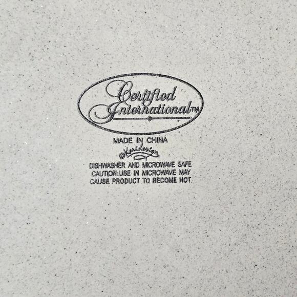 Certified International Ceramic Artisan 9” Salad Plates Stoneware Set of 2 - Picture 7 of 10